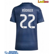 Real Madrid Antonio Rudiger #22 Replica Away Shirt Ladies 2025-26 Short Sleeve